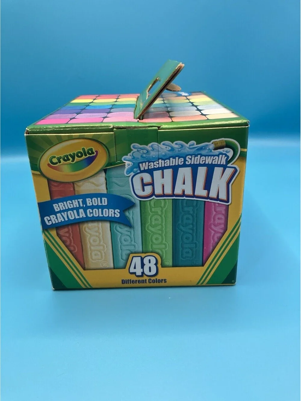CRAYOLA WASHABLE SIDEWALK CHALK -48 ASSORTED COLORS NEW